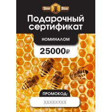 Подарочный сертификат на 25000 рублей