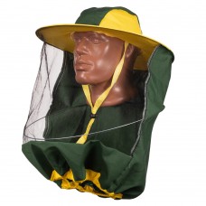 Сетка полуоткрытая Жёлто-Зелёная с ремешком, саржа.