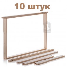 Рамка ЕВРО сосновая 435x300 мм (Дадан) с отверстиями 10 штук