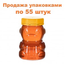 Банка "Медвежонок" 360 мл с желтой крышкой (500 гр. мёда)